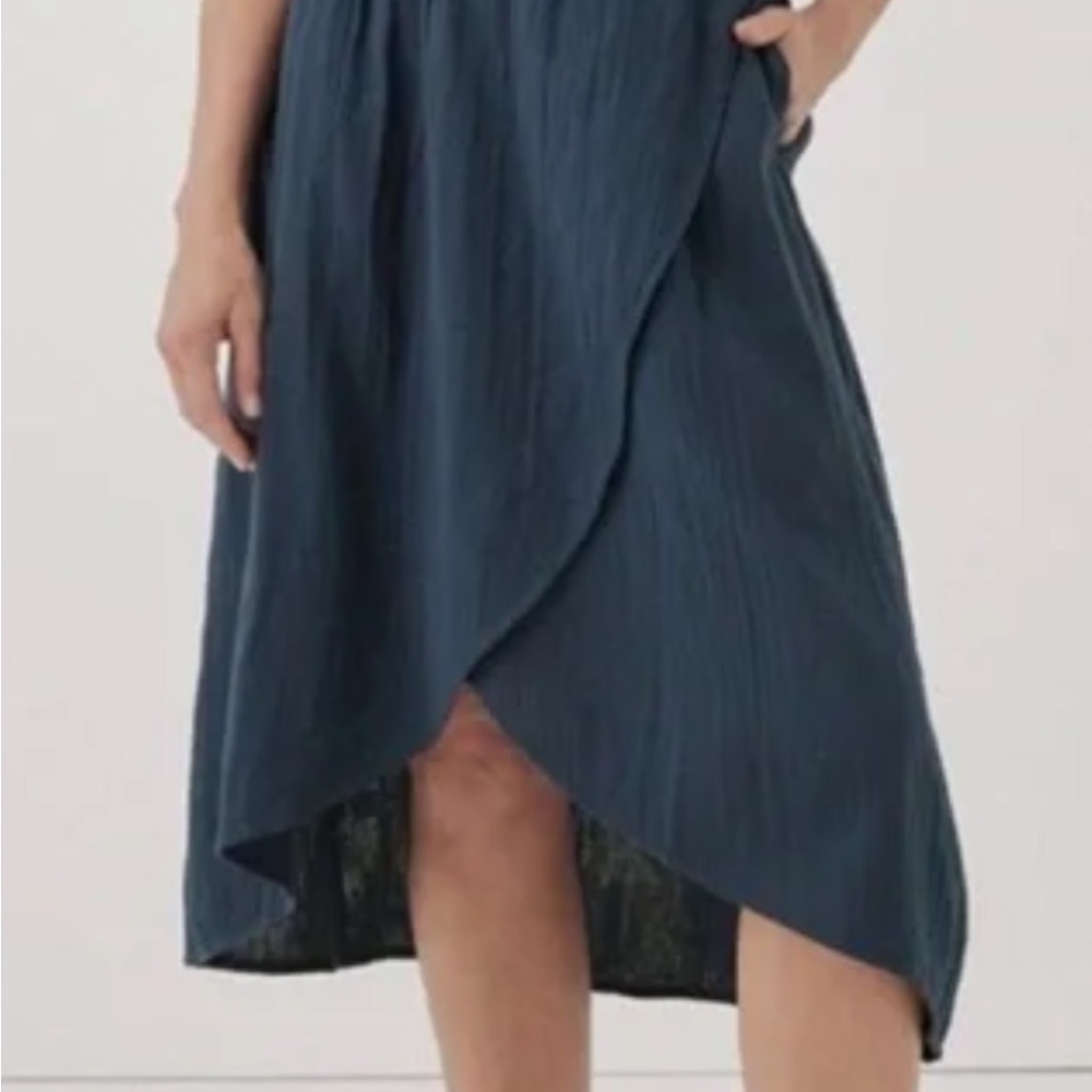 Pact Navy blue double gauze skirt XL